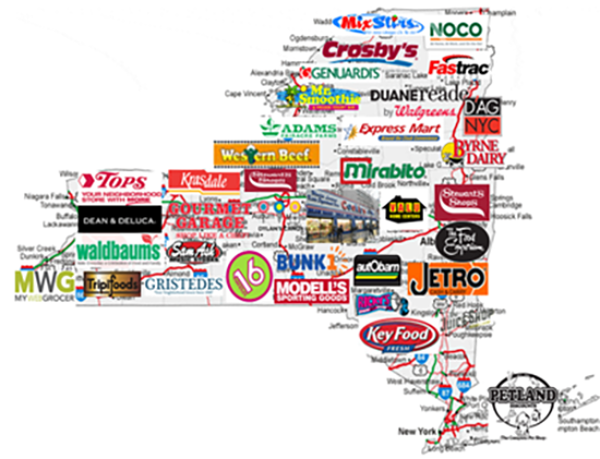 New York retail map